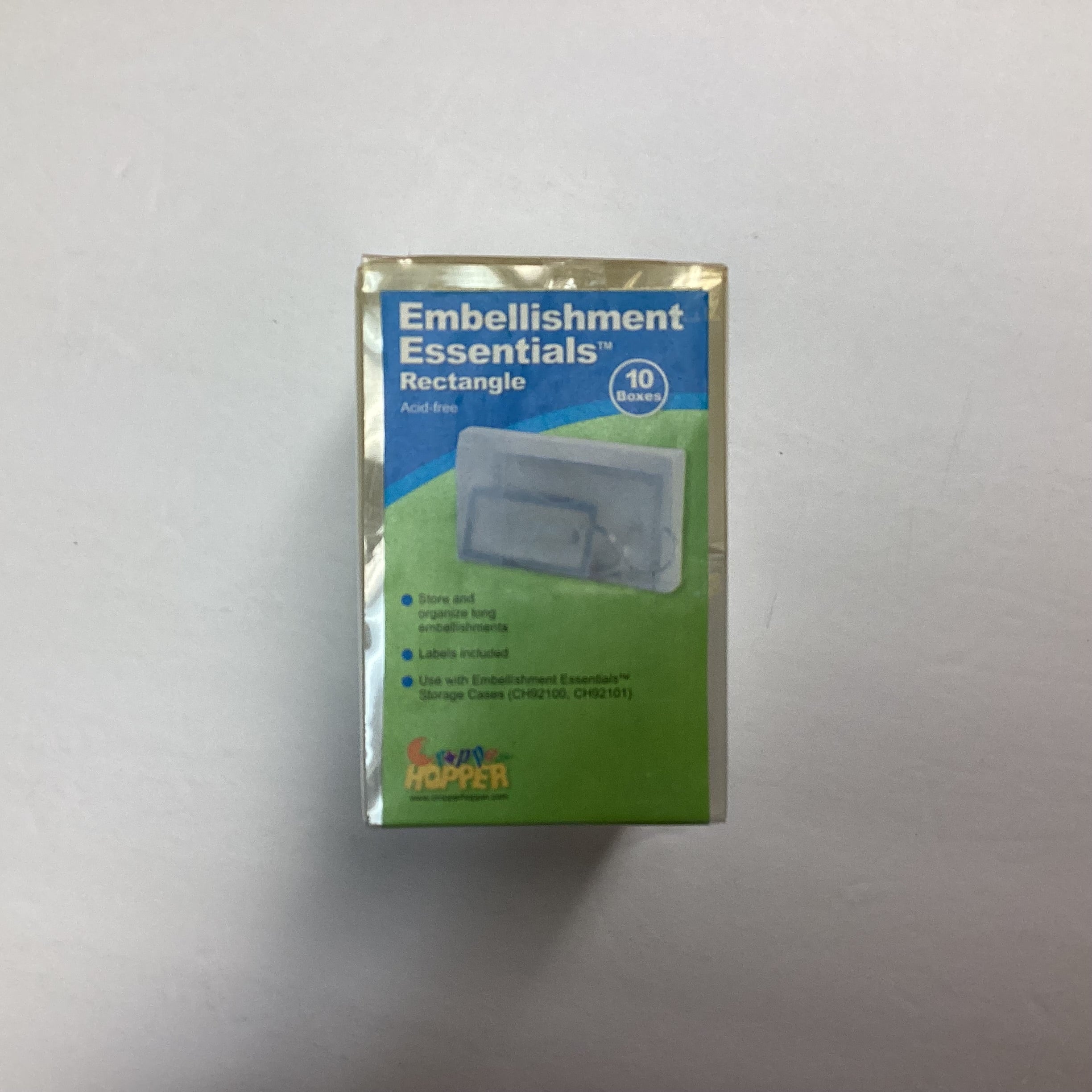 B4FA0830-903A-486B-A5C1-05CC18AEE007 Cropper Hopper EMBELLISHMENT ESSENTIALS RECTANGLE 10pc - Image 1