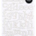 Thickers SPRINKLES WHITE Glitter Chipboard Letter Stickers