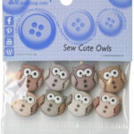 Dress It Up SEW CUTE OWLS Button Assortment 8pc