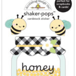 Doodlebug Shaker-Pops BEE HAPPY 3D Stickers