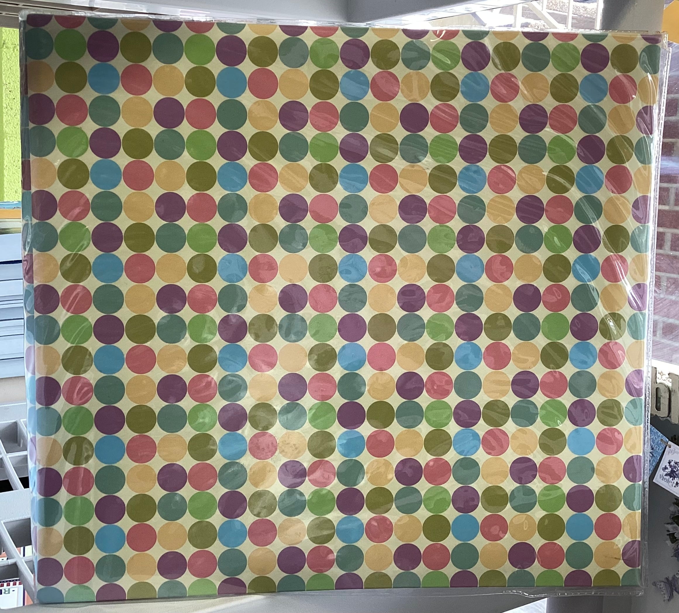 BA1BC0F5-7FFF-41E6-A9EF-1D5CDE2C9CFB PASTEL DOTS 12”x12” Postbound Scrapbook Album - Image 1
