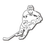 Scrapbook Customs HOCKEY PLAYER #3 Diecut 1pc