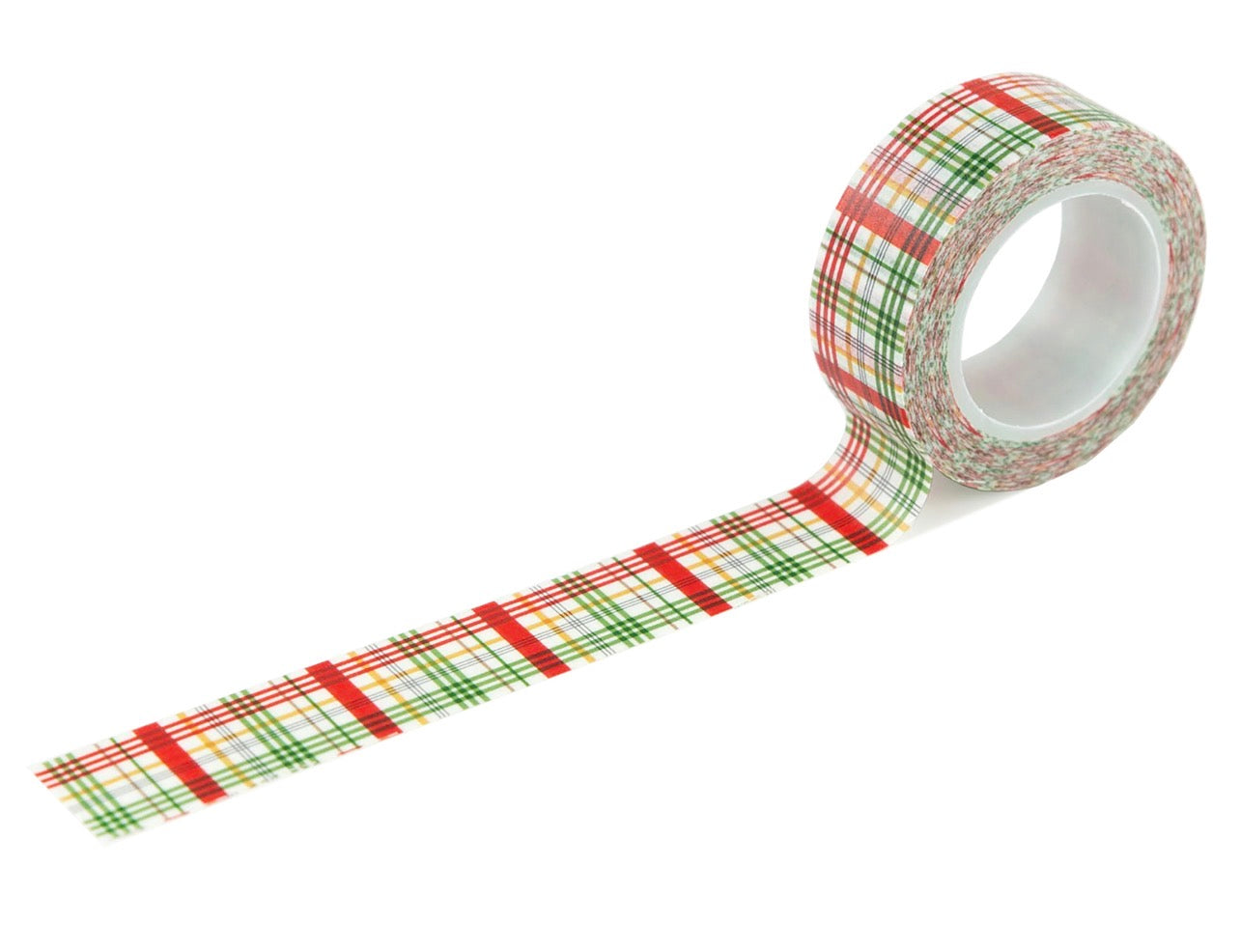 BCC224B0-8DF2-4E27-BEAB-8A1122B9EF50 Echo Park Winnie The POOH CHRISTMAS BEAR PLAID Washi Tape - Image 1
