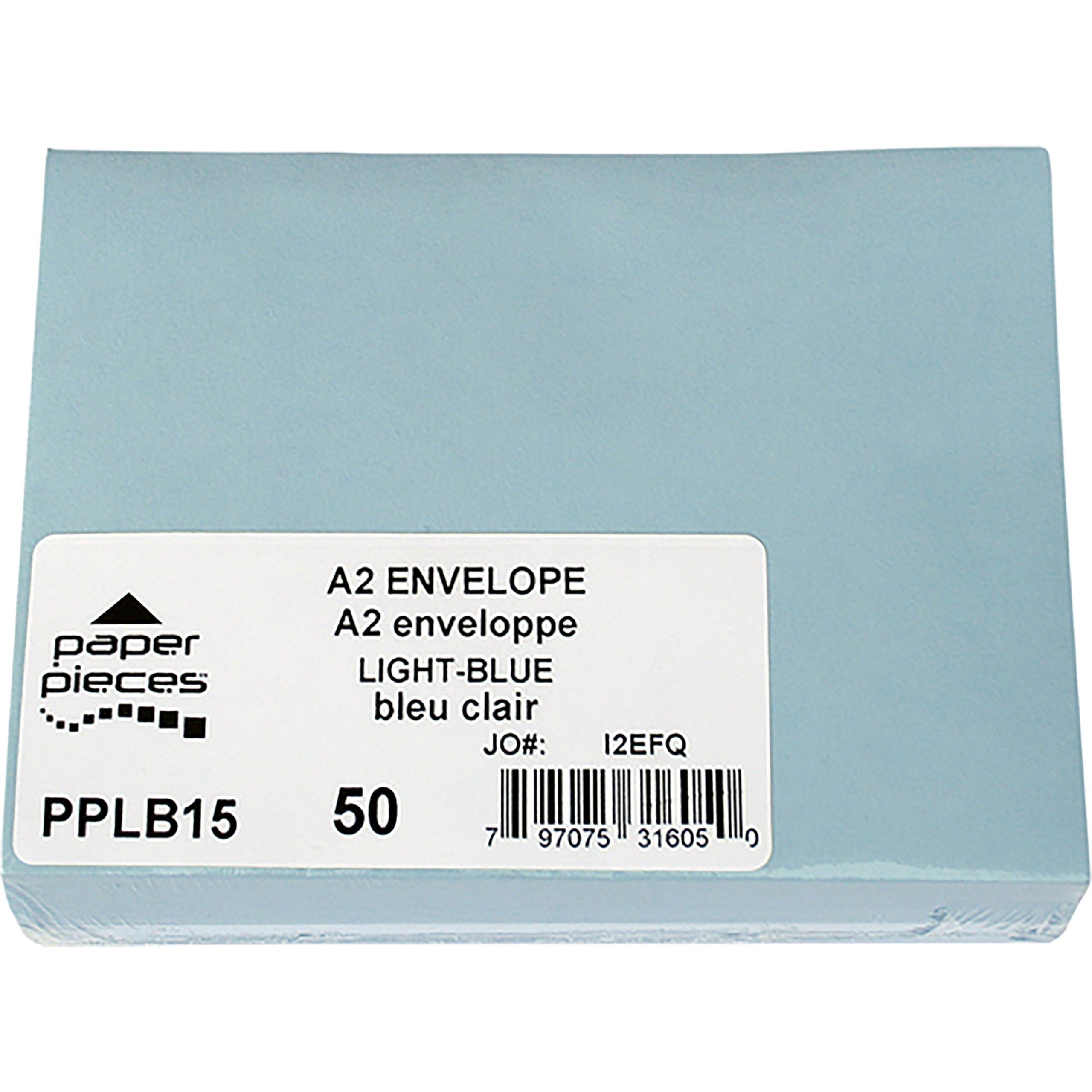 BD11B168-FC9A-4B5B-AA65-92B1EDB677BF Paper Pieces 4.37”X 5.75” A2 Envelopes 50pc. LIGHT BLUE - Image 1