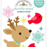 Doodlebug Doodle-Pops Oh What Fun DEER FRIENDS 3D Stickers