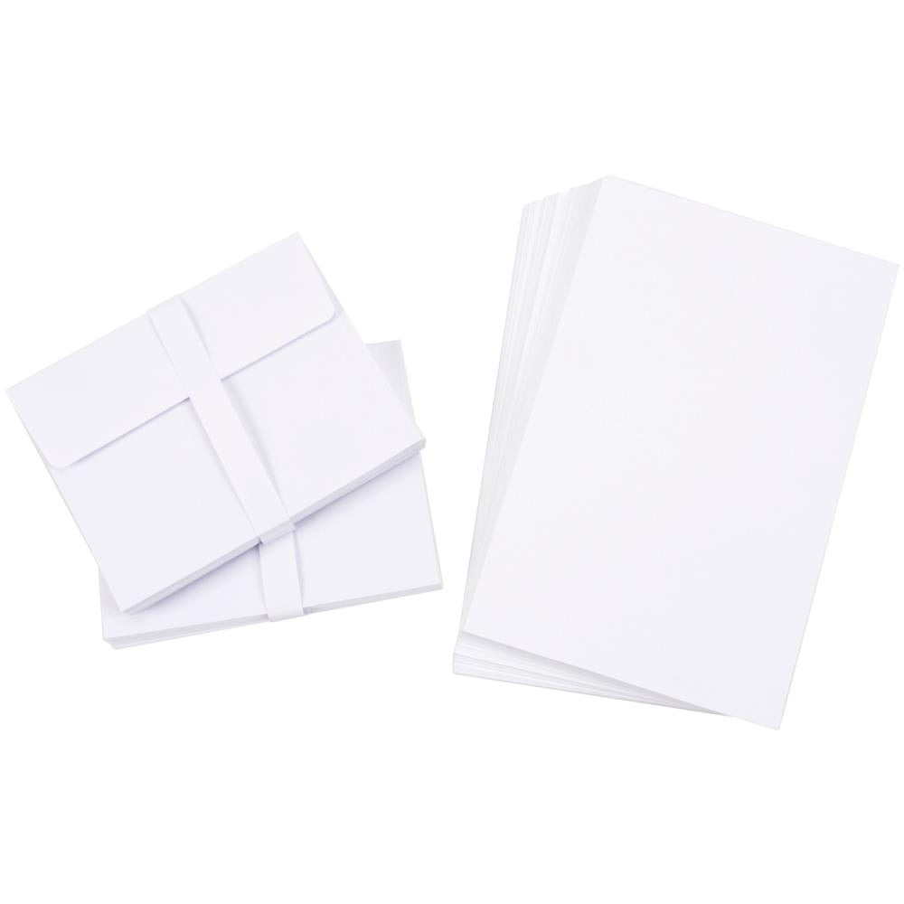 BF0693B5-0466-4BE1-A14F-95ECE710BC35 Darice A2 CARDS & ENVELOPES 50 sets 4.25”x5.5” White - Image 1