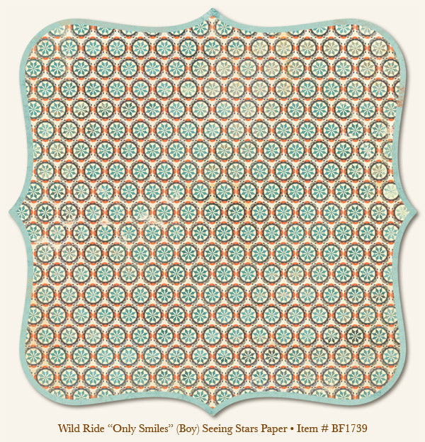 BF1739 My Mind's Eye Breaking Free Wild Ride ONLY SMILES 12"X12" Diecut Paper - Image 1