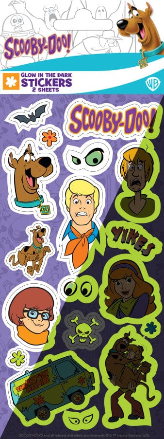 BF9200E4-8C5E-41DE-BFE3-65E7D160A005 Paper House SCOOBY-DOO! Glow In The Dark Stickers 36pc - Image 1