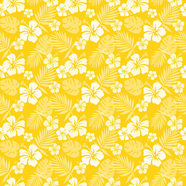 BFE32510-4B30-424B-8E08-862C7A74BDA4 HIBISCUS YELLOW Tropical Floral 12”X12” Paper Scrapbook Customs - Image 1