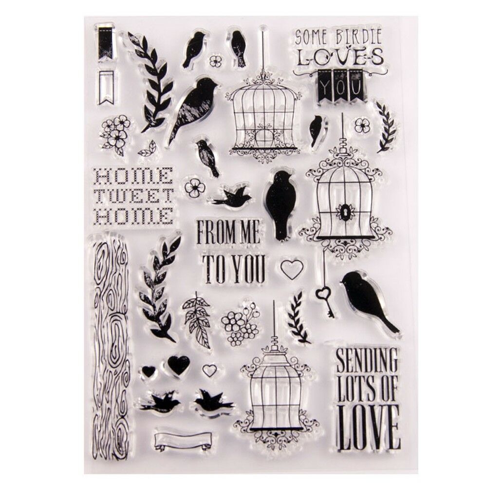 Bird_Tweets_Stamp BIRD TWEETS Clear Acrylic Stamp Set 38pc - Image 1