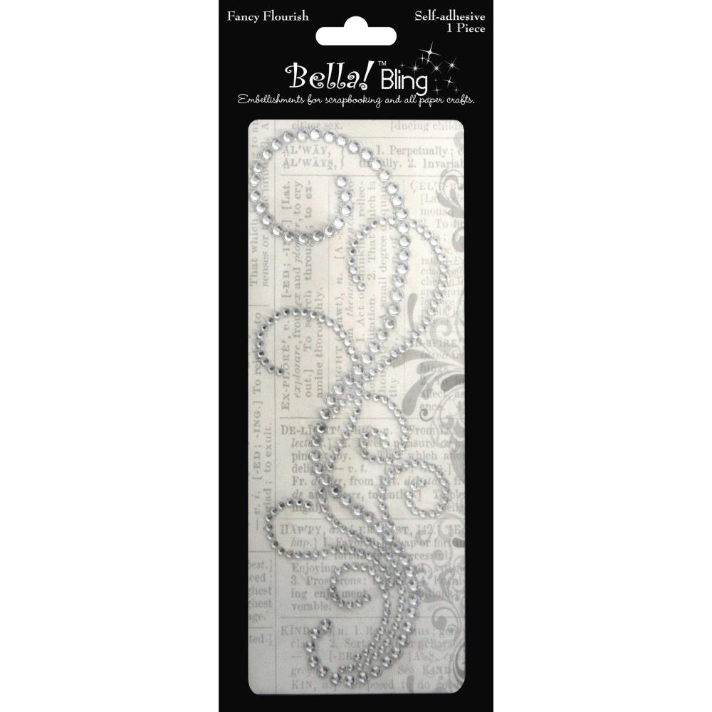 Bella! Bling Fancy Flourish CLEAR Self Adhesive Embellishment 1 piece Bella! Bling Fancy Flourish CLEAR Self Adhesive Embellishment 1 pc - Image 1