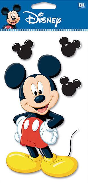 C3AF3BFF-B0AB-4823-A2EF-190734CB9BD2 Ek Success Disney MICKEY MOUSE Dimensional Stickers 4pc - Image 1