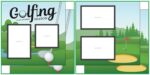 Scrapbook Customs GOLF QUICK PAGES 12"X12" Scrapbook Paper 2pc