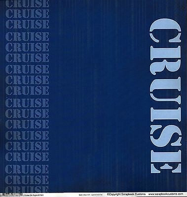 C6BAD3F5-BA0B-4760-90FF-8E232323FA49 CRUISE ON RIGHT 12"X12" Scrapbook Travel Beach Paper - Image 1