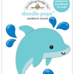 Doodlebug Doodle-Pops Summer Fun DONNIE DOLPHIN 3D Stickers