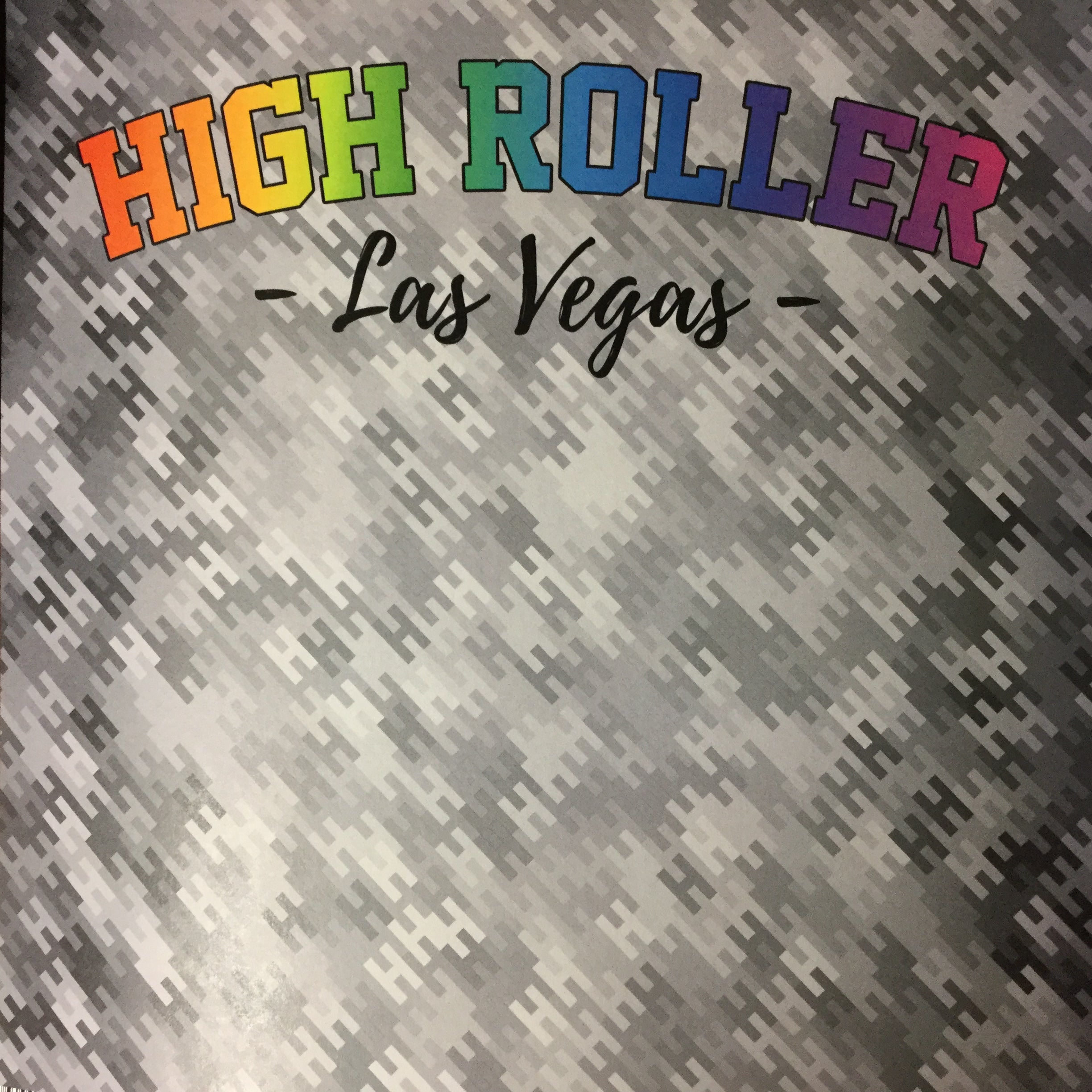 C95CBDFC-5960-44EE-B349-A6FB2377542B HIGH ROLLER LAS VEGAS Neon 12"X12" Travel Paper - Image 1