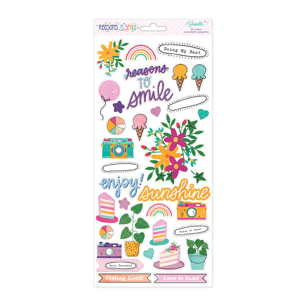 CB689975-1CBA-4601-A078-0FFEE78F449C Shimelle REASONS TO SMILE Stickers 72pc - Image 1