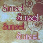 SUNSET TITLE Scrapbook Die Cuts