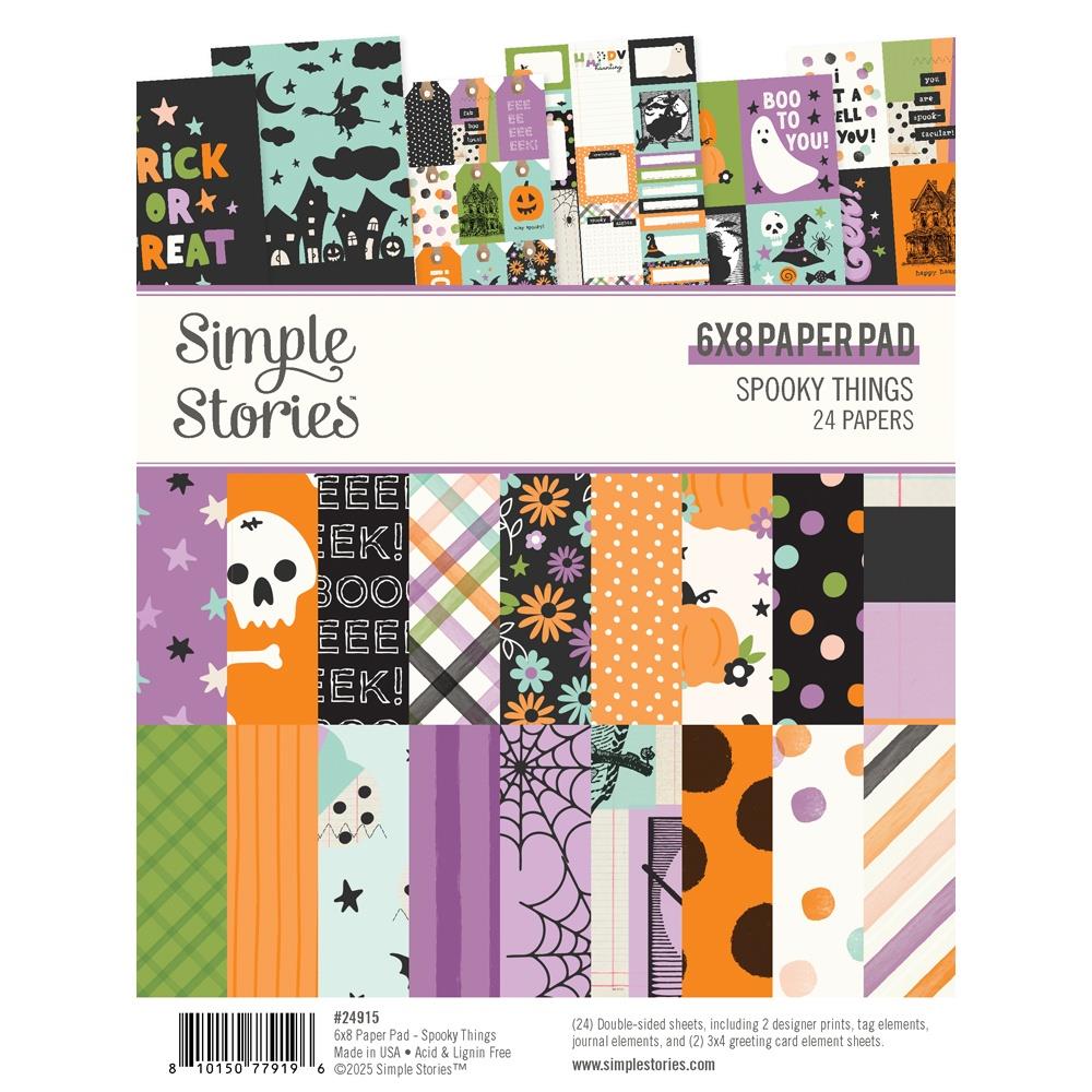 CF549C7A-E27B-47FB-B6A8-E523AFDD397B Simple Stories SPOOKY THINGS 6"X8" Paper Pad - Image 1