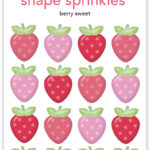 Doodlebug BERRY SWEET Shape Sprinkles 20pc