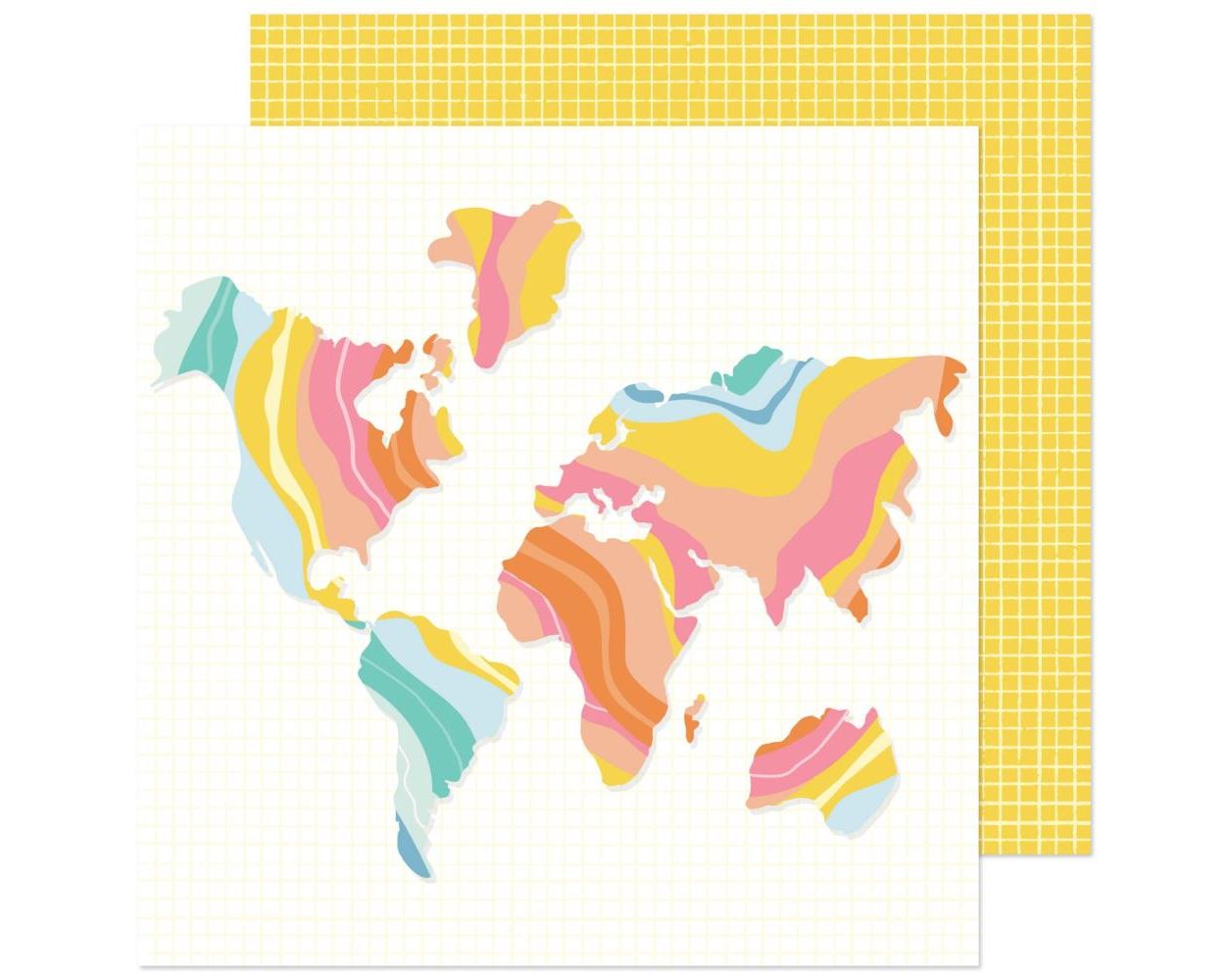D1B0C985-0F0B-4526-B550-69A32D5366E1 American Crafts Buenos Dias LET’S GO 12"X12" Paper - Image 1