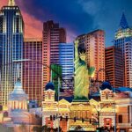 LAS VEGAS NEW YORK NY GLOW 12"X12" Scrapbook Paper