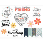 Scrapbook Customs FRIENDS EMBELLISHMENTS Laser DieCuts