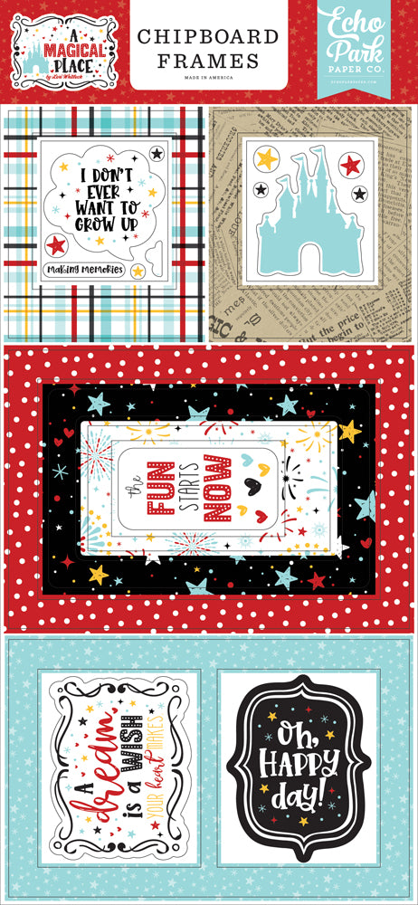 D6C768F1-463E-4624-8532-F775CDA0ECCE Echo Park A MAGICAL PLACE Chipboard Frames 20pc 6"X12" - Image 1