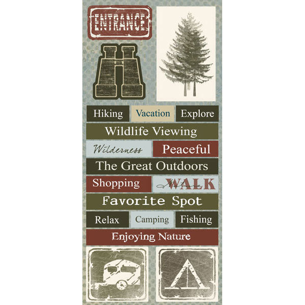 D7A3FF59-8A76-4B16-BFF7-05C7E639B83E NATIONAL PARKS 3"X12" Stamping Station Stickers - Image 1