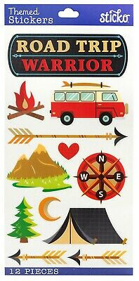 D83B5137-1729-4462-8140-25BFA962F81D Ek Success ROAD TRIP WARRIOR Sticko Stickers 12pc - Image 1