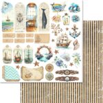 Memory Place Sail Away TIDES 06 12X12 Scrapbook Paper