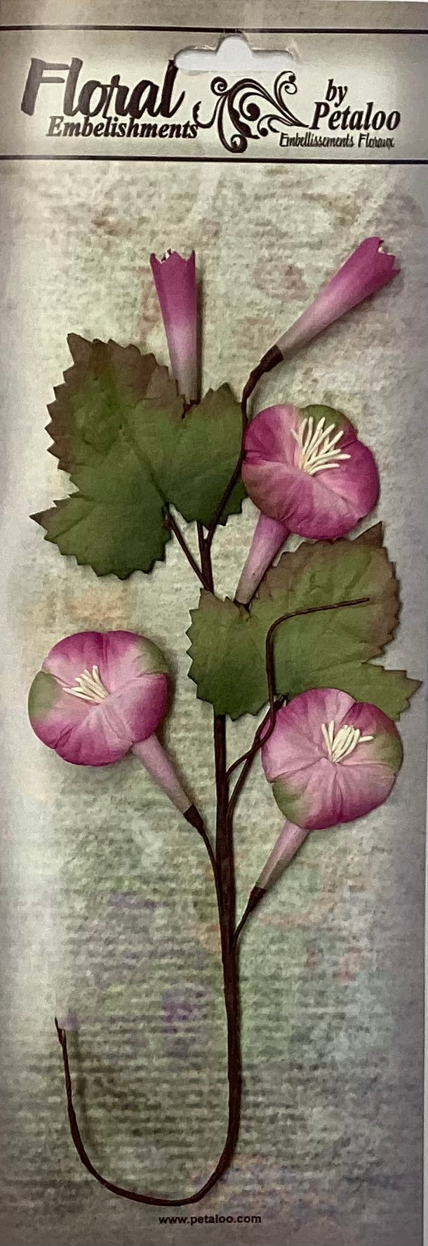 DAFDA5A6-18F0-4D53-B174-94F72B4AE77A Petaloo Trumpet Vine Spray FUSCHIA Floral Embellishment - Image 1