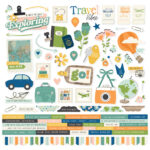 Simple Stories HAPPY TRAVELS Cardstock Stickers