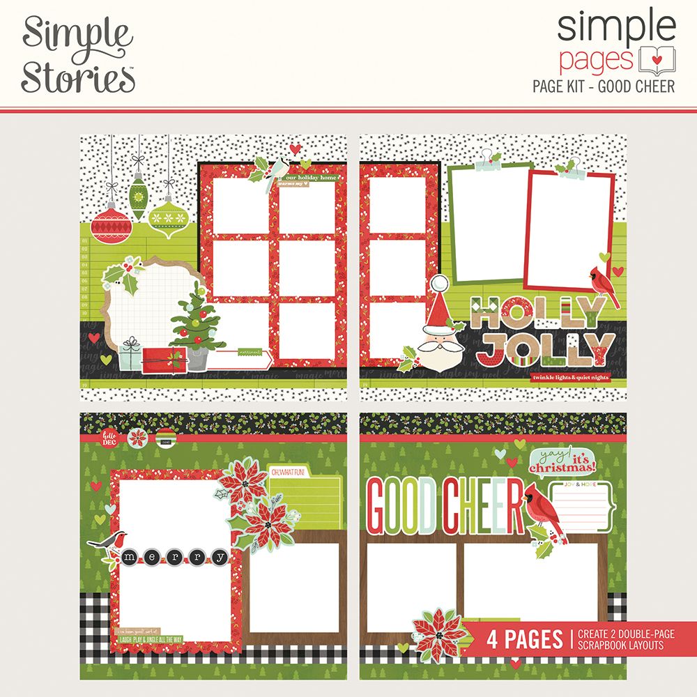 DF3E4790-DFC3-4A3E-8542-6242BD7F12C5 Simple Stories Simple Pages GOOD CHEER Page Kit - Image 1