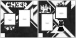 Scrapbook Customs CHEER QUICK PAGES 12"X12" Cheerleading Paper 2pc