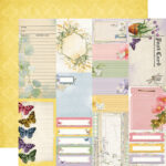 Simple Stories SIMPLE VINTAGE MEADOW FLOWERS Journal Elements 12”X12” Scrapbook Paper