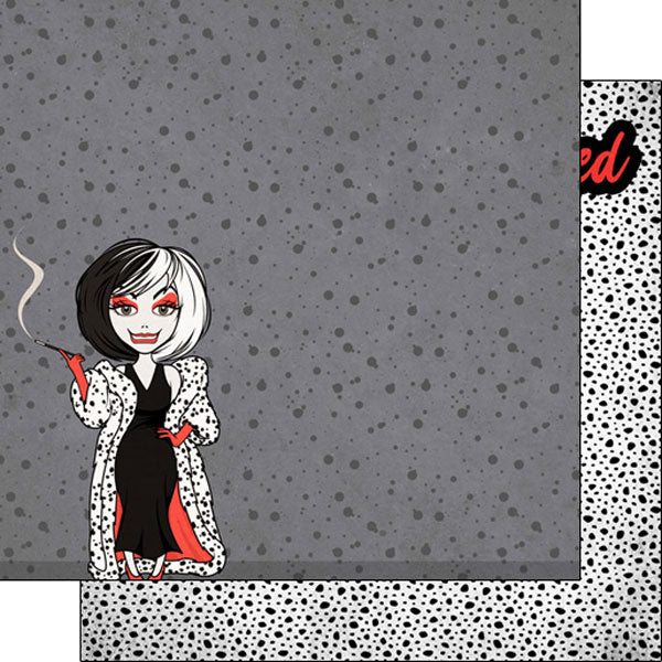 E3D97C77-93F1-4B5D-A2E8-0C5B69607FB0 Magical Villian PERFECTLY WRETCHED DS 12"X12" Scrapbook Paper - Image 1