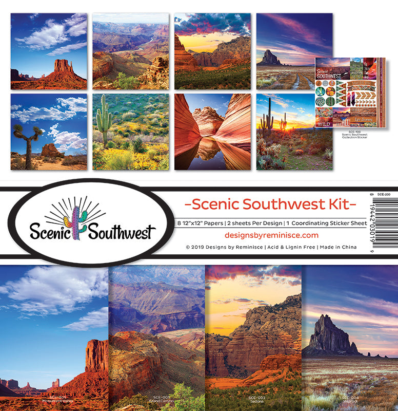 E3DD7ECD-5089-4024-821E-94A806111426 Reminisce SCENIC SOUTHWEST KIT 12X12 Scrapbook Kit - Image 1