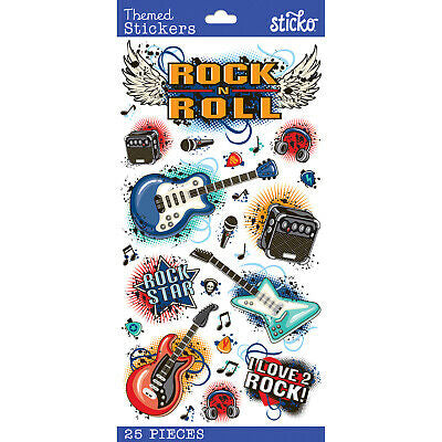 E57DC136-7E4D-4EBB-A4AD-EF93A62DDEE2 Ek Success ROCK AND ROLL Sticko Stickers 25pc - Image 1
