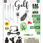 Scrapbook Customs GOLF EMBELLISHMENTS Laser DieCuts