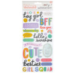 Thickers Pebbles COOL GIRL Foam and Cardstock Phrase Stickers 107pc