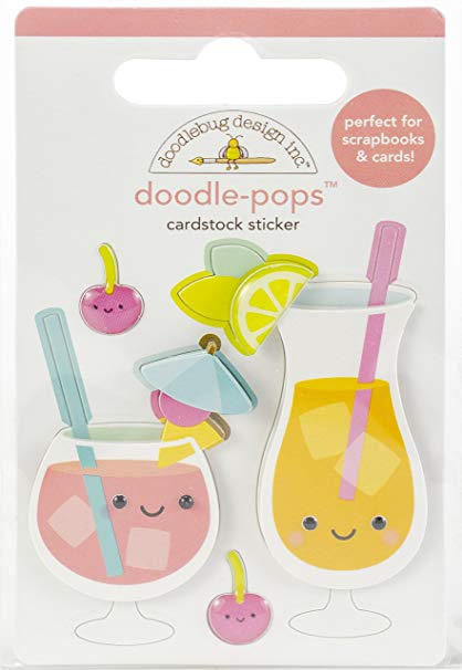 E87200CD-02A8-48D7-9BC6-C9B53FC8007C Doodlebug Doodle-Pops FRUIT PUNCH Mini Doodle-Pops 3D Stickers - Image 1