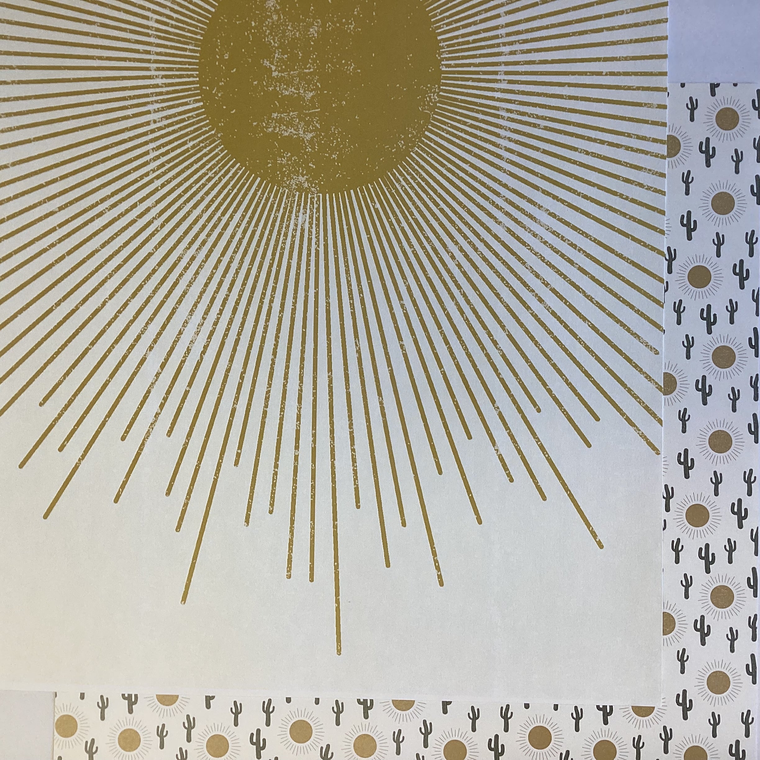 E92A98E5-EED0-4B7C-9D6B-A9A9BAE23CC6 Arizona SUN And CACTUS 12"X12" Scrapbook Paper - Image 1