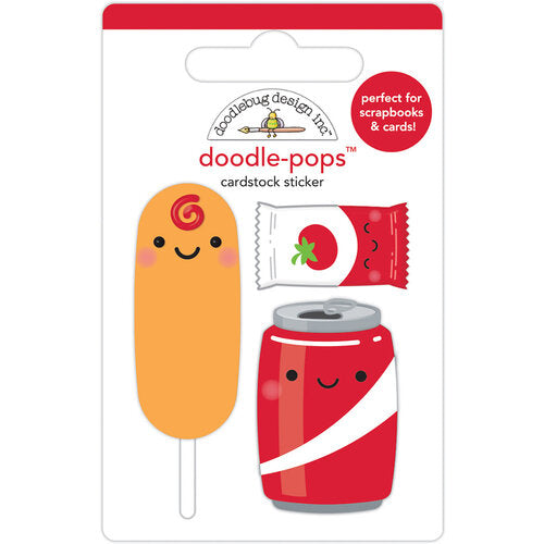 EA7A10A9-1F6E-48B1-985D-7D0697C7789E Doodlebug Fun At The Park LET’S KETCHUP Doodle-Pops 3D Stickers - Image 1