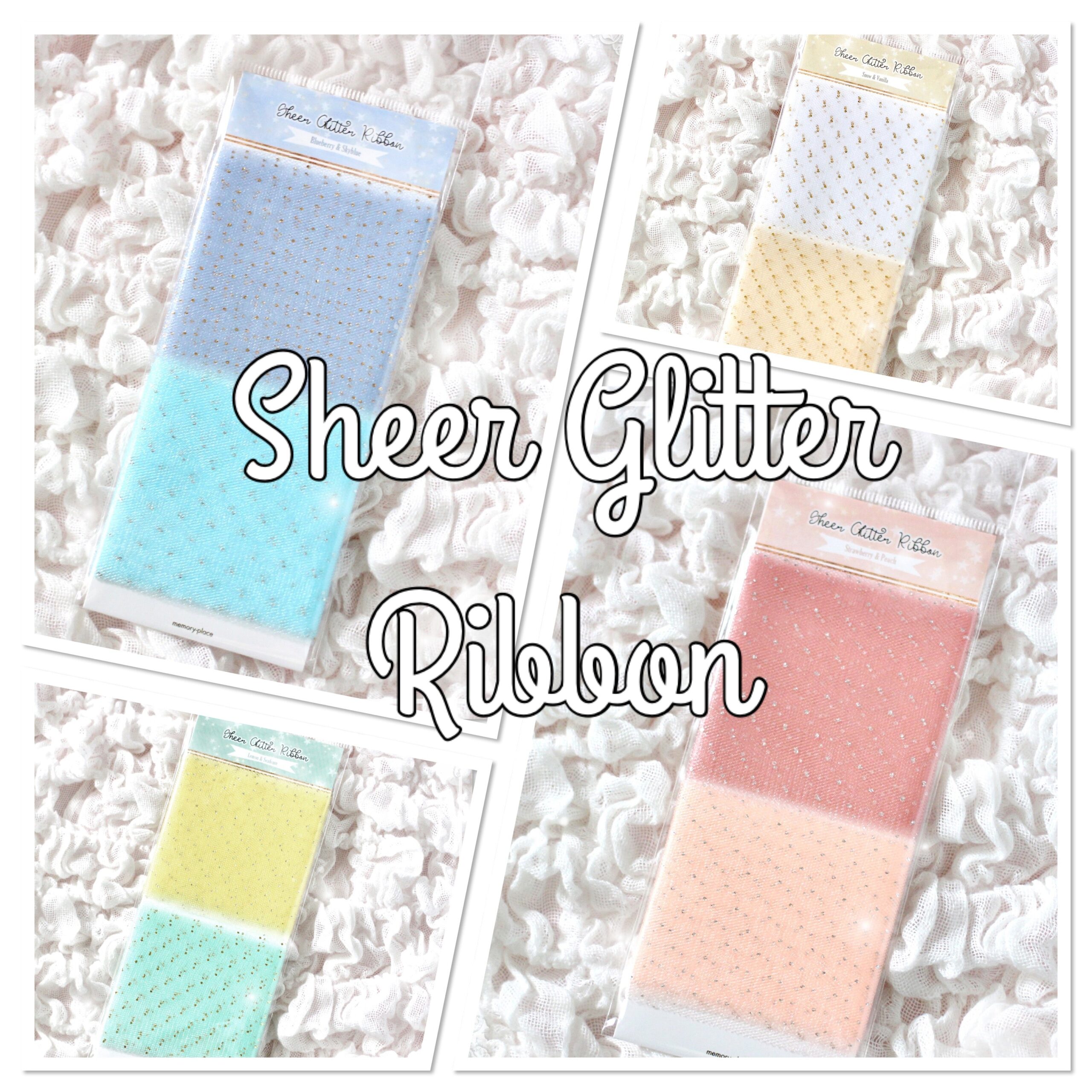 EB10EC08-DA99-4D98-A7CC-5B3E5BA580E3 Memory Place SHEER GLITTER RIBBON Mesh Trim - Image 1