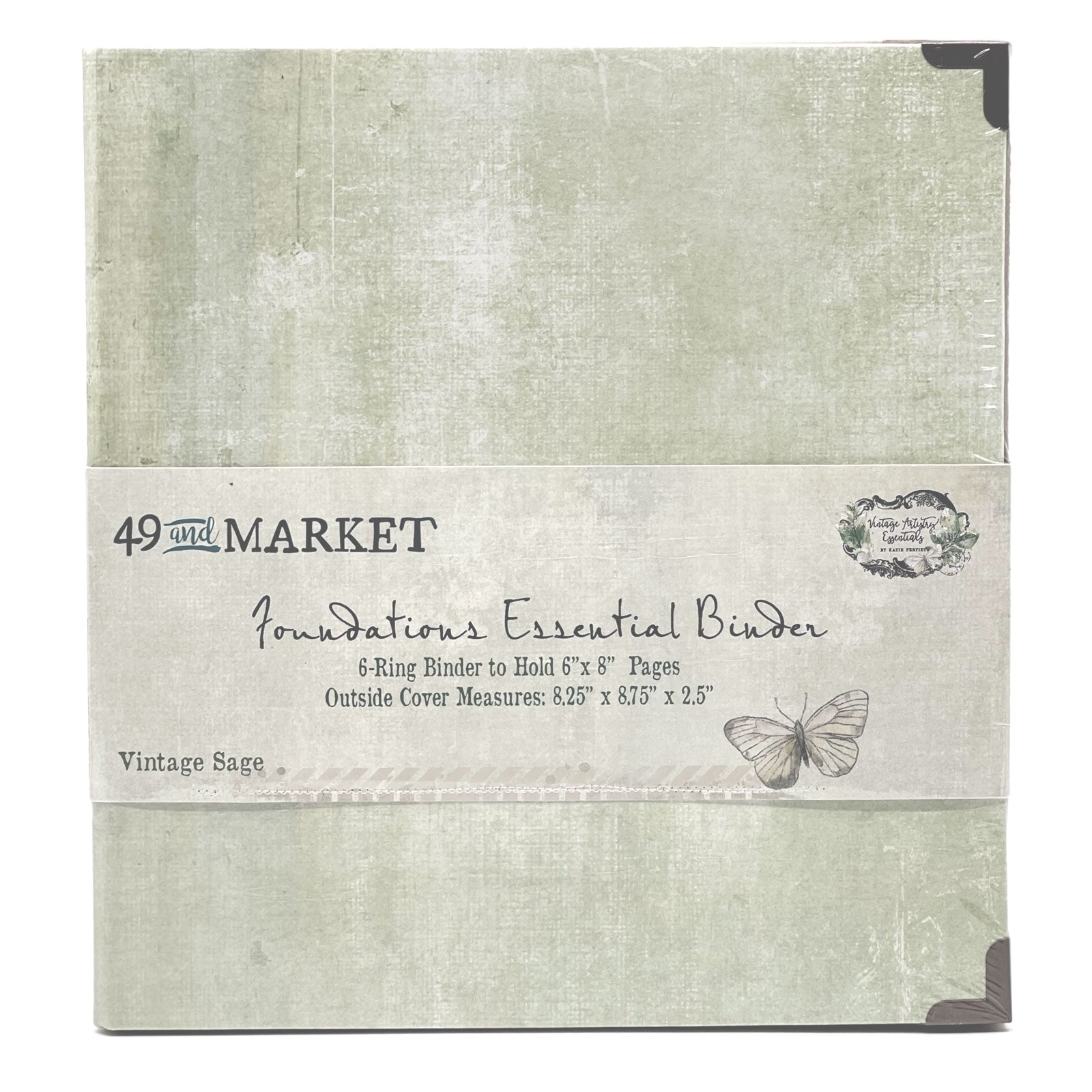 EBC20B13-27B4-4281-83F1-DE45781E84C4 49 and Market Foundations Essential Binder VINTAGE SAGE 8”X8” - Image 1