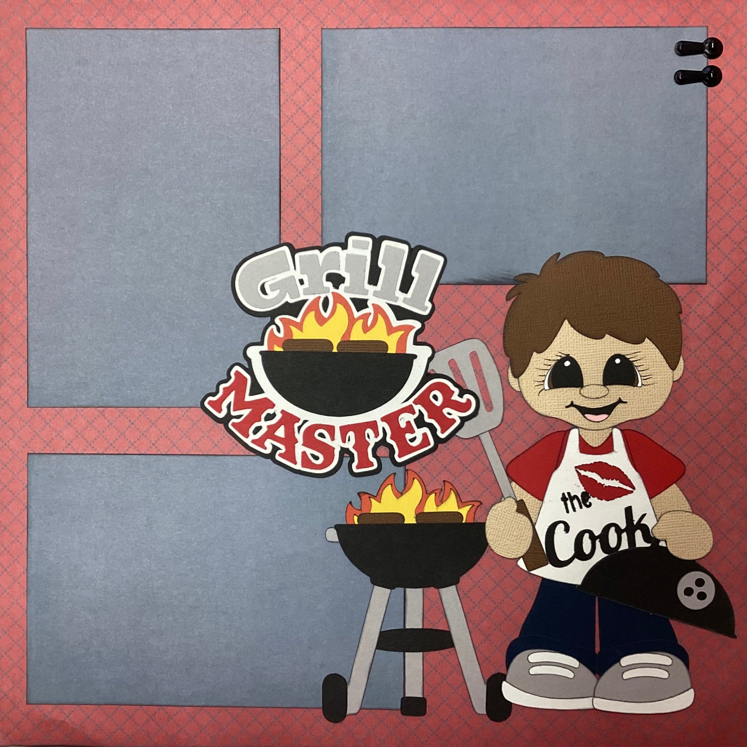 EBD62469-2A57-4A54-A183-4707827B525C Premade Page GRILL MASTER 12"x12" Scrapbook - Image 1