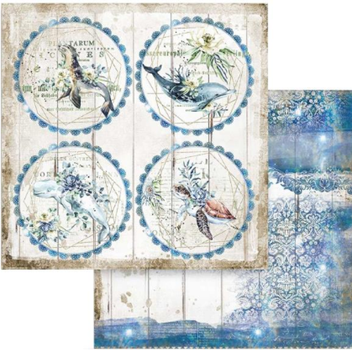 EC3D0C70-7966-4142-8922-C43C805A69F1 Stamperia Romantic Sea Dream ROUNDS SBB788 12"X12" Scrapbook Paper - Image 1