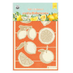 P13 Fresh Lemonade LEMON FRUIT Light Chipboard Embellishments Set46