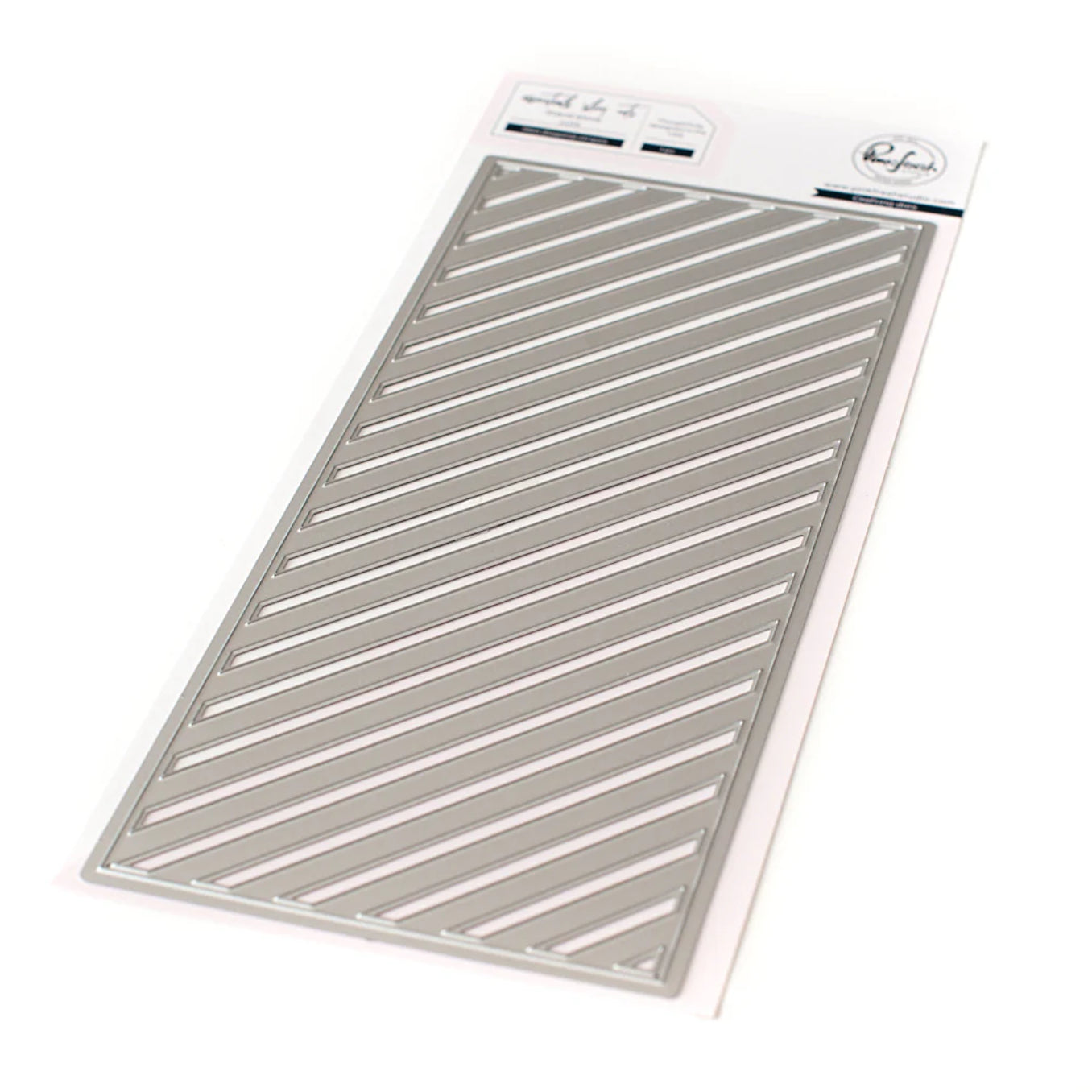 ED30EC2F-4DC0-438D-A74B-75040A8B4B6D Pinkfresh Studio SLIM DIAGONAL STRIPES Essentials Crafting Dies 1pc - Image 1